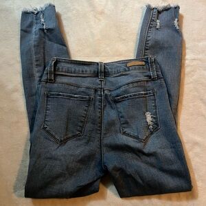 Blue Distressed Skinny Jeans